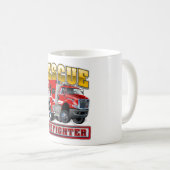 Mug T-Shirt pour camion de pompier à dessin (Devant droit)