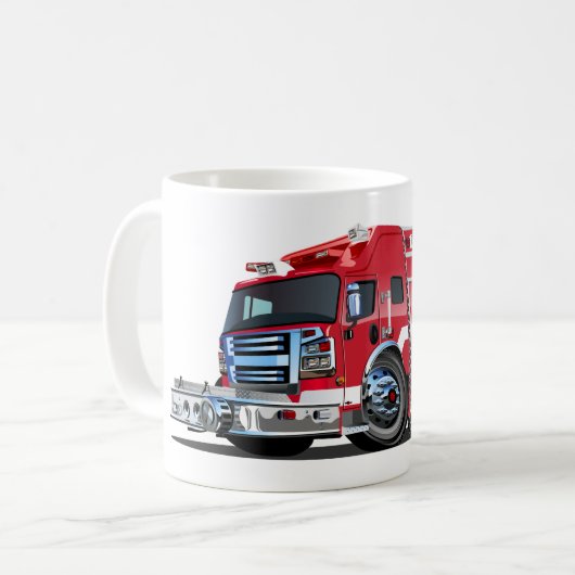 Mug T-Shirt pour camion de pompier à dessin (Devant gauche)