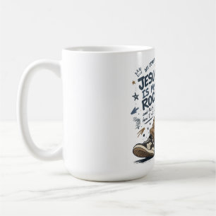Mug T-shirt pour femmes ADOM "Jésus est mon roc"