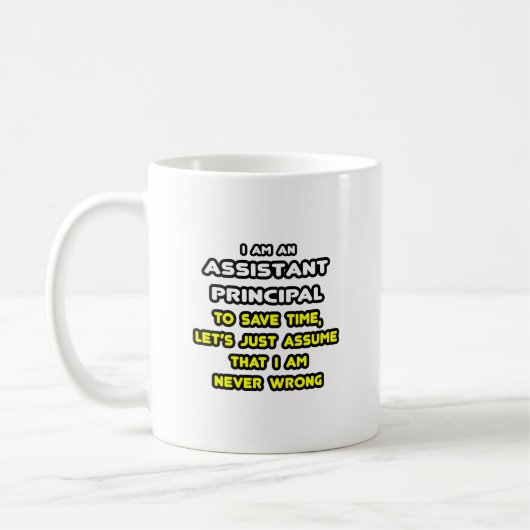 Mug T-shirt principal adjoint amusant (Gauche)