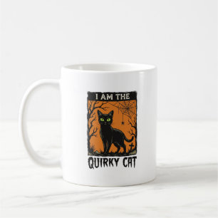 Mug T-Shirt Quirky Cat Halloween Gravure Vintage Des
