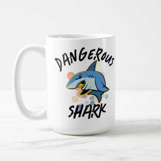Mug T-shirt requin DANGEREUX (Gauche)