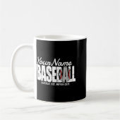 Mug T Shirt Rétro Baseball Ajouter Nom Rayures Équipe (Gauche)
