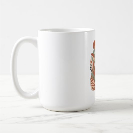 Mug T-Shirt Rétro Floral Boho Art (Gauche)