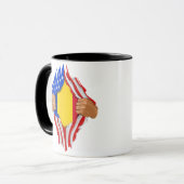 Mug T-Shirt Sang Roumain en Moi Drapeau Roumain (Devant gauche)