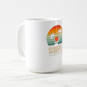 Mug T-shirt Simple Coucher de soleil - Conception de v (Devant gauche)