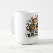 Mug T-shirt Singe Humain Moderne | Évolution de Singe  (Devant gauche)