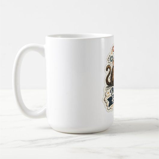 Mug T-shirt Singe Humain Moderne | Évolution de Singe  (Gauche)