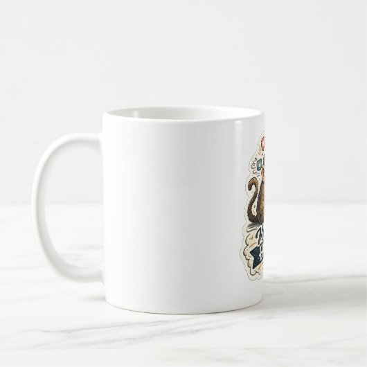 Mug T-shirt Singe Humain Moderne | Évolution de Singe  (Gauche)