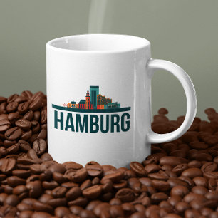 Mug T-shirt Skyline Allemagne Hambourg