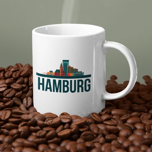Mug T-shirt Skyline Allemagne Hambourg