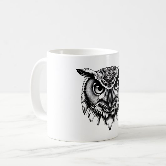 Mug T-shirt Spectacles de Chouette Sage (Devant gauche)