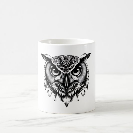 Mug T-shirt Spectacles de Chouette Sage (Centre)