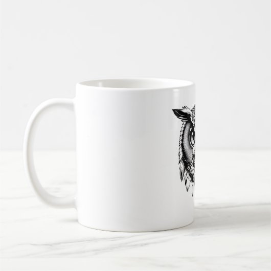Mug T-shirt Spectacles de Chouette Sage (Gauche)