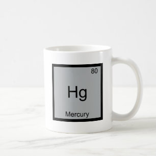 Mug T-shirt symbole d'élément de chimie drôle Hg - Mer