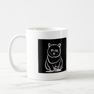 Mug T-Shirt Tête de Chat Mystique – Ligne d'Art Félin