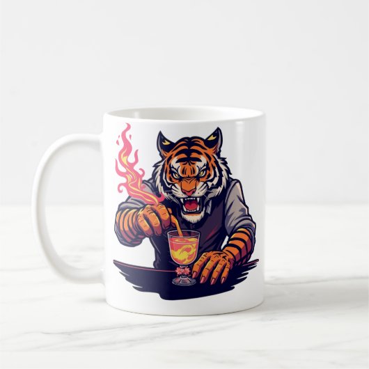 Mug T-Shirt Tigre Drôle Barman | Cadeau pour Barman (Gauche)