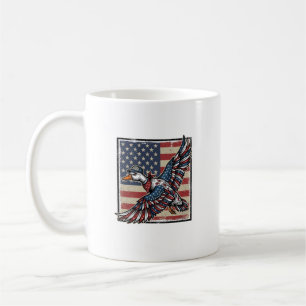 Mug T-shirt vintage gravure canard volant patriotique