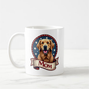 Mug T-shirt vintage pour maman de retriever doré patri