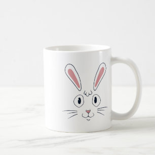 Mug T-shirt visage aux oreilles de lapin mignon Cadeau