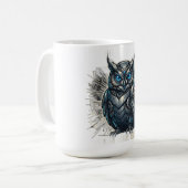 Mug T-Shirt Vision de Chouette Cybernétique (Devant gauche)