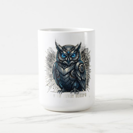 Mug T-Shirt Vision de Chouette Cybernétique (Centre)