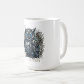 Mug T-Shirt Vision de Chouette Cybernétique (Devant droit)