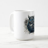 Mug T-Shirt Vision de Chouette Cybernétique (Devant gauche)