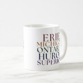 Mug T-shirts des Grands Lacs Tee Michigan Lakes (Devant droit)