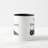 Mug T-shirts et cadeaux bleus de voiture de course (Centre)
