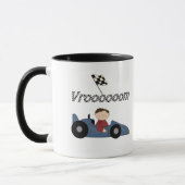 Mug T-shirts et cadeaux bleus de voiture de course (Gauche)