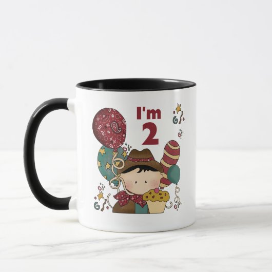 Mug T-shirts et cadeaux Cowboy 2e anniversaire (Gauche)