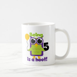Mug T-shirts et cadeaux de 5 ans de Hoot Owl