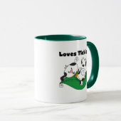 Mug T-shirts et cadeaux de chatouillements d'amours (Devant droit)