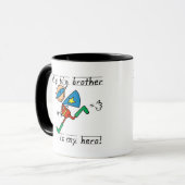 Mug T-shirts et cadeaux de héros de frère (Devant gauche)