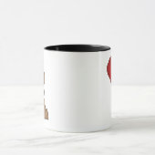 Mug T-shirts et cadeaux de lapin d'amour (Centre)