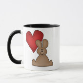 Mug T-shirts et cadeaux de lapin d'amour (Gauche)