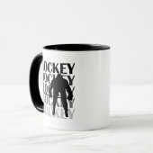 Mug T-shirts et cadeaux de silhouette d'hockey (Devant gauche)