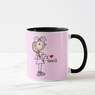 Mug T-shirts et cadeaux de tennis d'amour de la fille