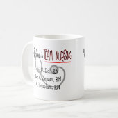 Mug T-shirts et cadeaux drôles d'infirmière de Psych (Devant gauche)