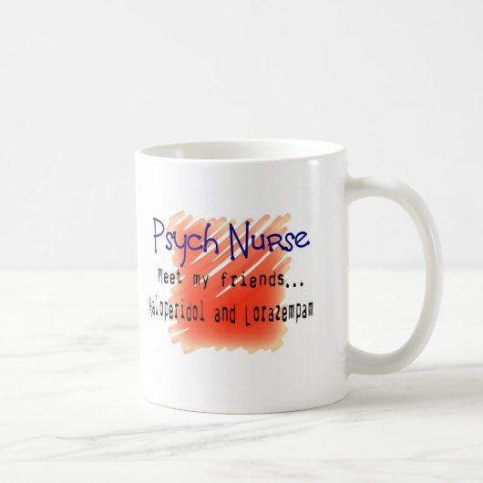 Mug T-shirts et cadeaux drôles d'infirmière de Psych (Droite)
