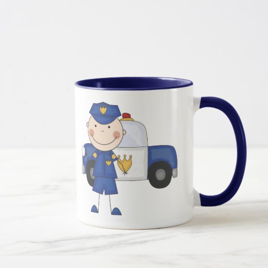Mug T-shirts et cadeaux masculins de policier (Droite)