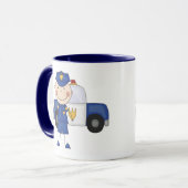 Mug T-shirts et cadeaux masculins de policier (Devant gauche)