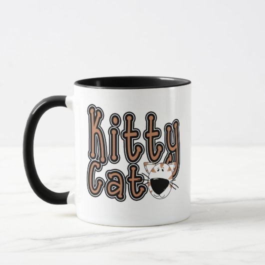 Mug T-shirts et cadeaux mignons de chat de Kitty (Gauche)