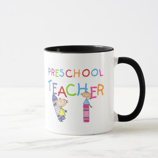 Mug T-shirts et cadeaux préscolaires de professeur de (Droite)