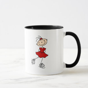 Mug T-shirts et cadeaux rouges de patineur artistique
