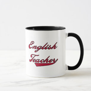 Mug T-shirts et cadeaux rouges de professeur d'Anglais