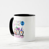Mug T-shirts et cadeaux Silly Penguins 2e anniversaire (Devant gauche)