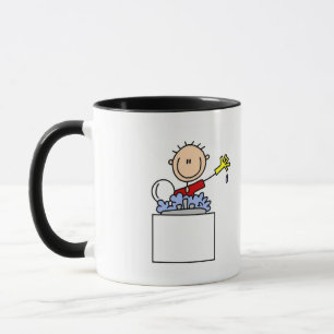 Mug T-shirts et Cadeaux Stick Figure Faisant la Vaisse