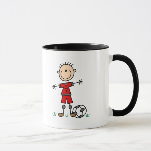 Mug T-shirts et cadeaux uniformes rouges du football (Droite)